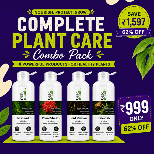 OurMaali Complete Plants Care Combo- 4 Bottle Pack.