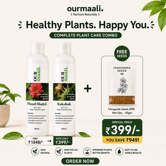 OurMaali Plant Care Combo – Rakshak + Phool Shakti